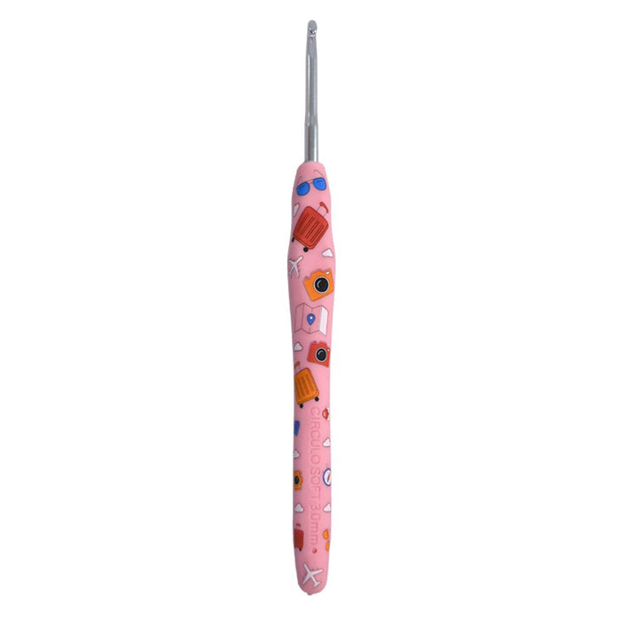 Crochet Soft Pink con Mango de Goma Círculo - [product type] - [product vendor] - Modista