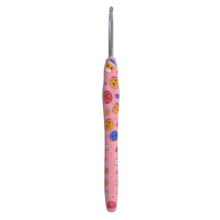 Crochet Soft Pink con Mango de Goma Círculo - [product type] - [product vendor] - Modista