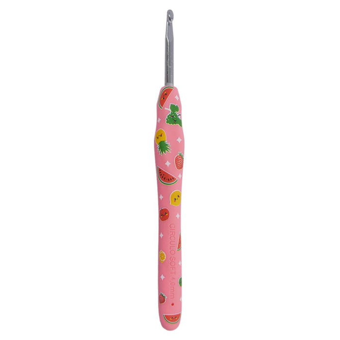 Crochet Soft Pink con Mango de Goma Círculo - [product type] - [product vendor] - Modista