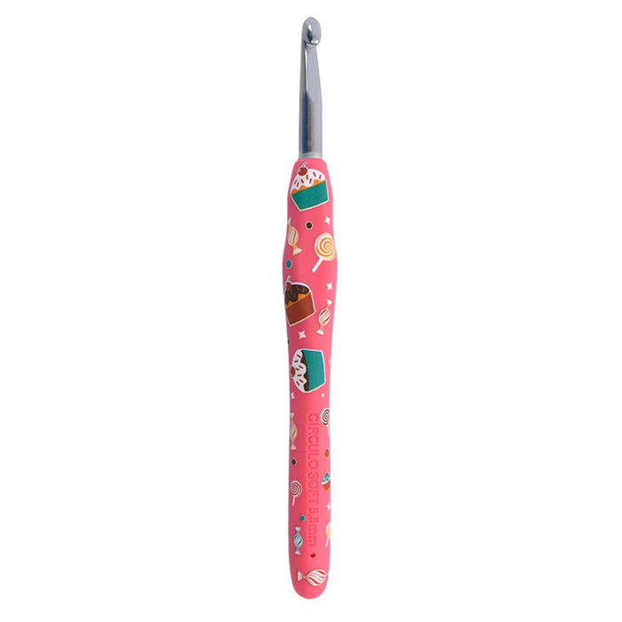 Crochet Soft Pink con Mango de Goma Círculo - [product type] - [product vendor] - Modista
