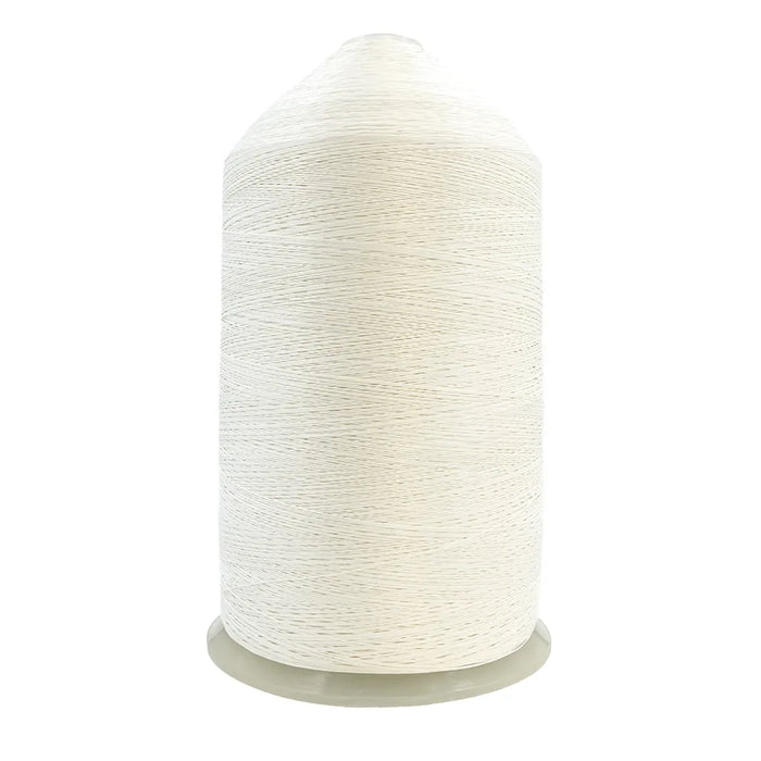 Hilo para volantín Modista Condor N°4, 14/3 de algodón pulido blanco, en bobina de 1 kg, ideal para volantines.