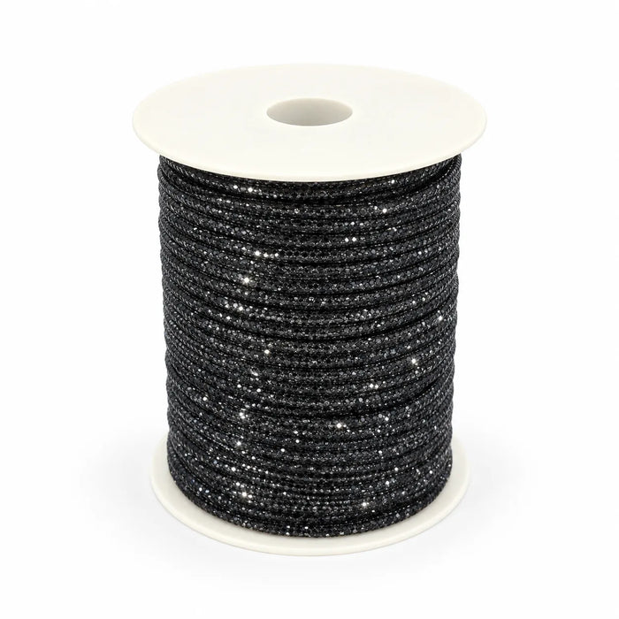 Cordón con Cristales Brillante para Macramé 4 mm