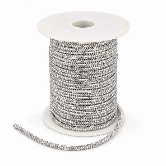 Cordón con Cristales Brillante para Macramé 4 mm