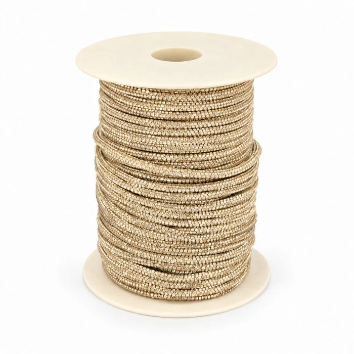 Cordón con Cristales Brillante para Macramé 4 mm
