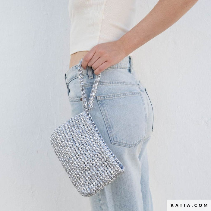 Fashion - Trapillo acabado metalizado y aspecto de cuero