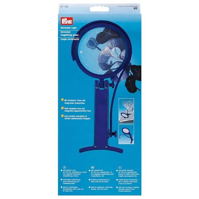 Lupa Universal con Soporte 2X y Lente 8X Prym