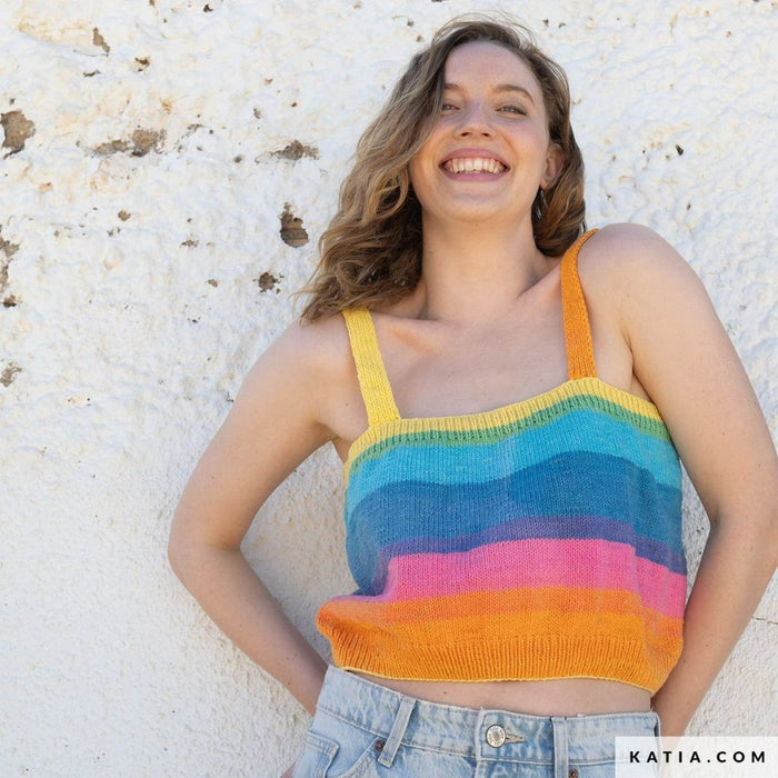 Patrón Crop Top Summer Paint  - Katia