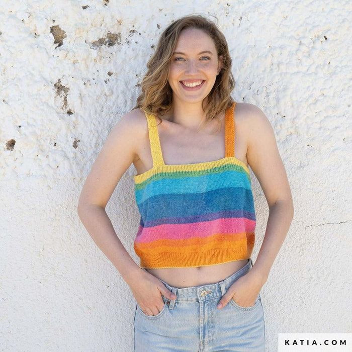 Patrón Crop Top Summer Paint  - Katia