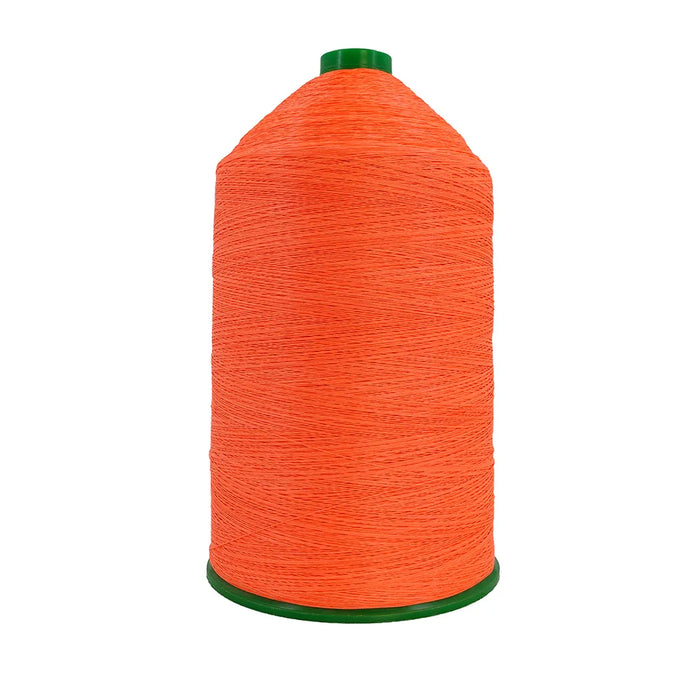 Hilo para volantín Rinoceronte N° 18 de la marca Modista en color naranja, en cono de 1 kg para hacer volantines.