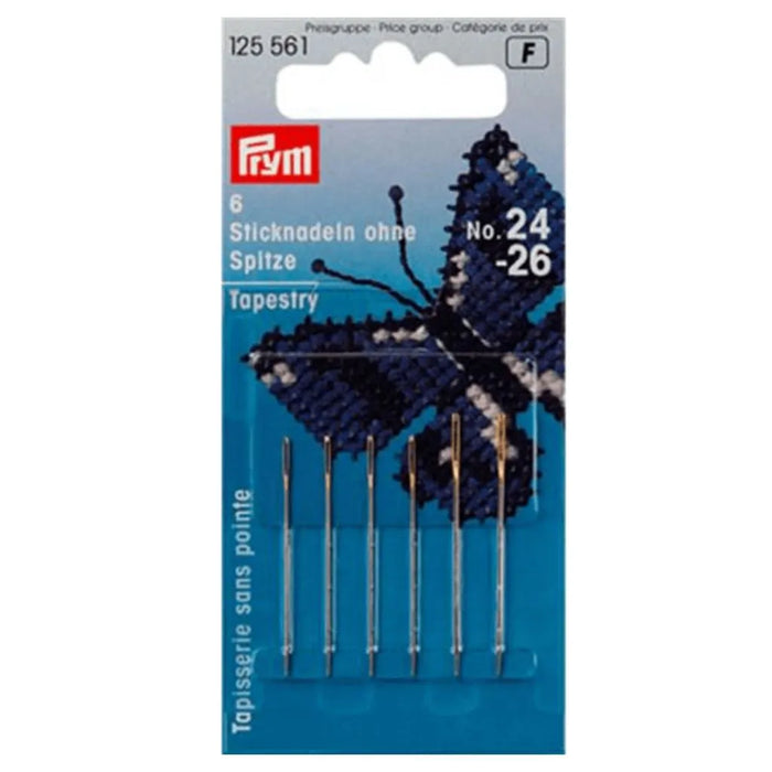 Set de 6 Agujas de Bordar sin Punta Nº 24-26 Prym