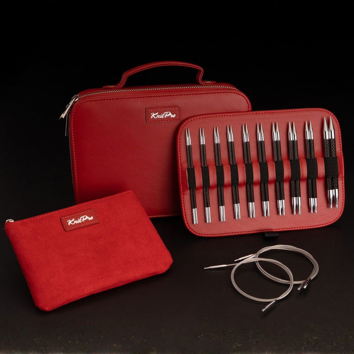 Set de Palillos Intercambiables Karbonz Élan – Edición Premium de KnitPro