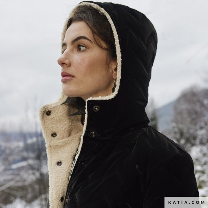 Tela Acolchada Techno Peachskin Black - Telas Costura | Katia Fabrics