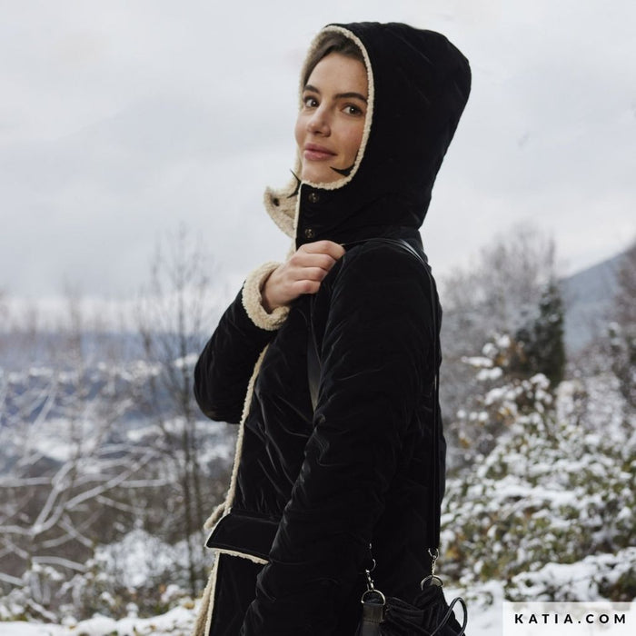 Tela Acolchada Techno Peachskin Black - Telas Costura | Katia Fabrics