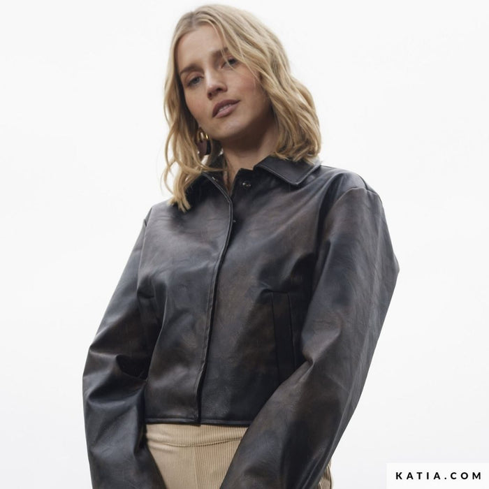 La polipiel vegana Chester Black Coffee - Tela de Costura | Katia Fabrics